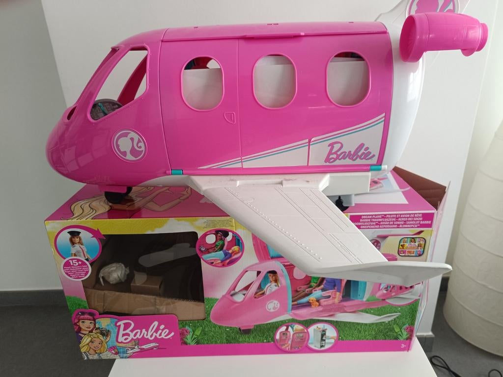 Barbie Avion de Rêve pour Poupées (sans accessoires), Enlèvement, Comme neuf, Barbie