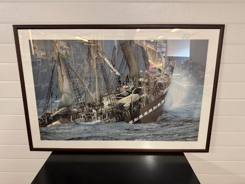 Foto Schip Belem met kader, Enlèvement, Comme neuf, Autres types