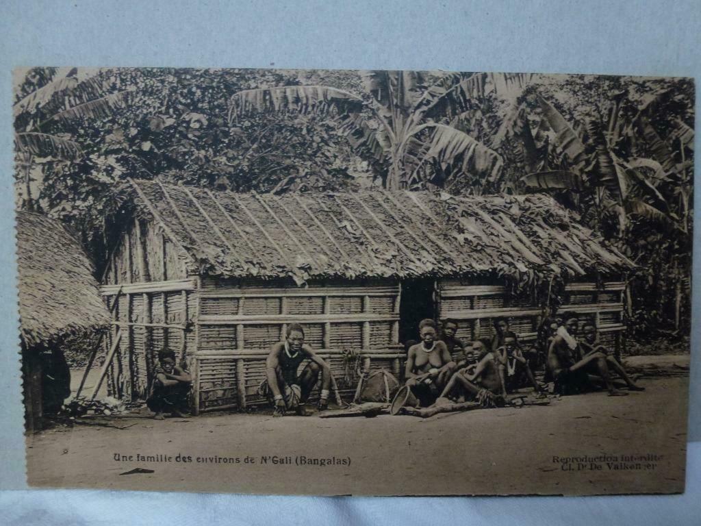 Une famille des environs de N'Gall ( Bangalas, Verzamelen, Verzenden, Ongelopen, Buiten Europa