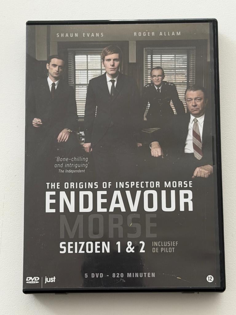 Endeavour Morse - Seizoen 1 & 2 + Pilot, Cd's en Dvd's, Dvd's | Tv en Series, Gebruikt, Thriller, Vanaf 12 jaar, Ophalen of Verzenden