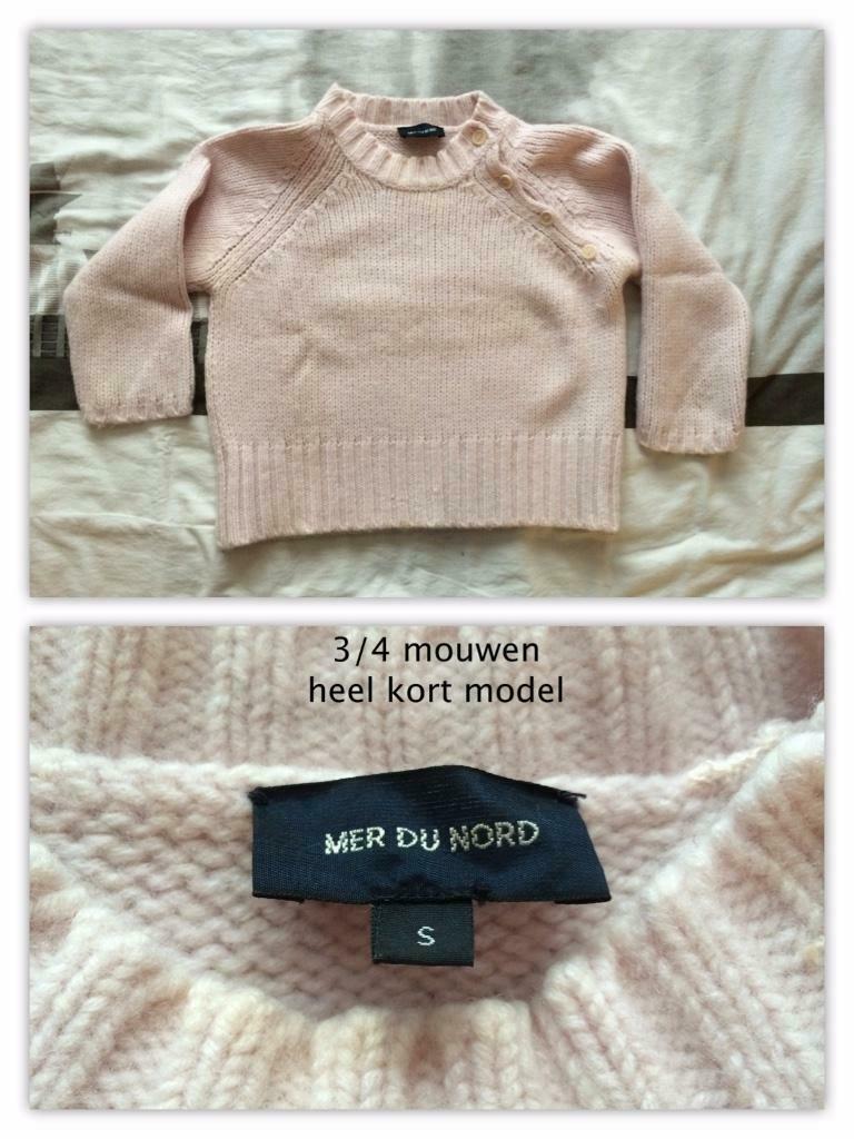 kort zalmroos truitje Mer Du Nord met 3/4 mouwen, small, Kleding | Dames, Ophalen of Verzenden, Zo goed als nieuw, Maat 36 (S)