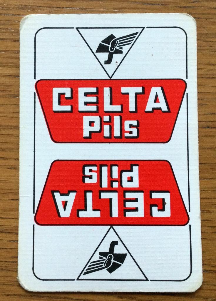 bier brouwerij speelkaart Celta pils speelkaart 1 losse, Verzamelen, Ophalen of Verzenden