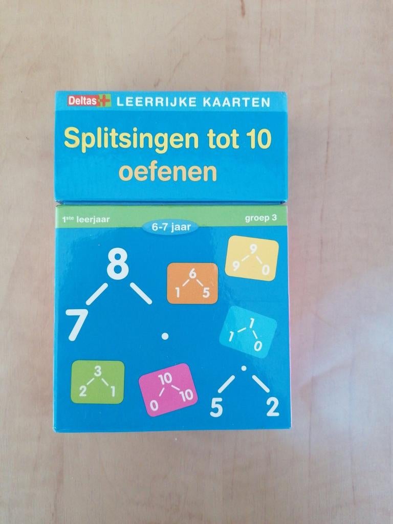 Educatieve kaarten - Splitsingen tot 10 oefenen 1ste lj, Ophalen, Zo goed als nieuw