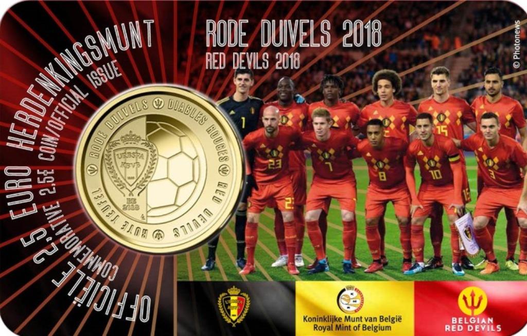 2,5 euro 2018  'Rode Duivels WK', Enlèvement ou Envoi, Belgique, 2 euros, Série