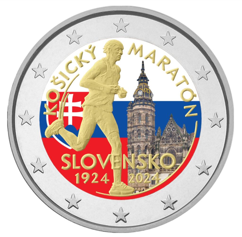 2 euros Slovaquie 2024 Marathon Kosice coloré, Enlèvement ou Envoi, Slovaquie, 2 euros