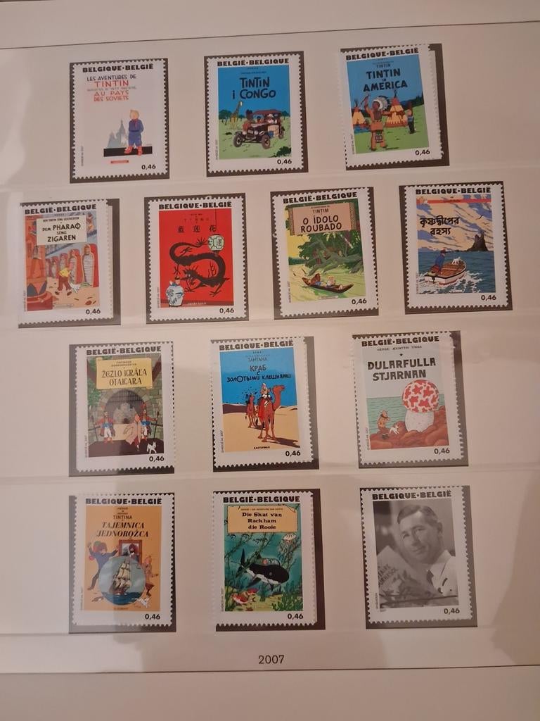 Timbres-poste : Tintin, Envoi, Tintin