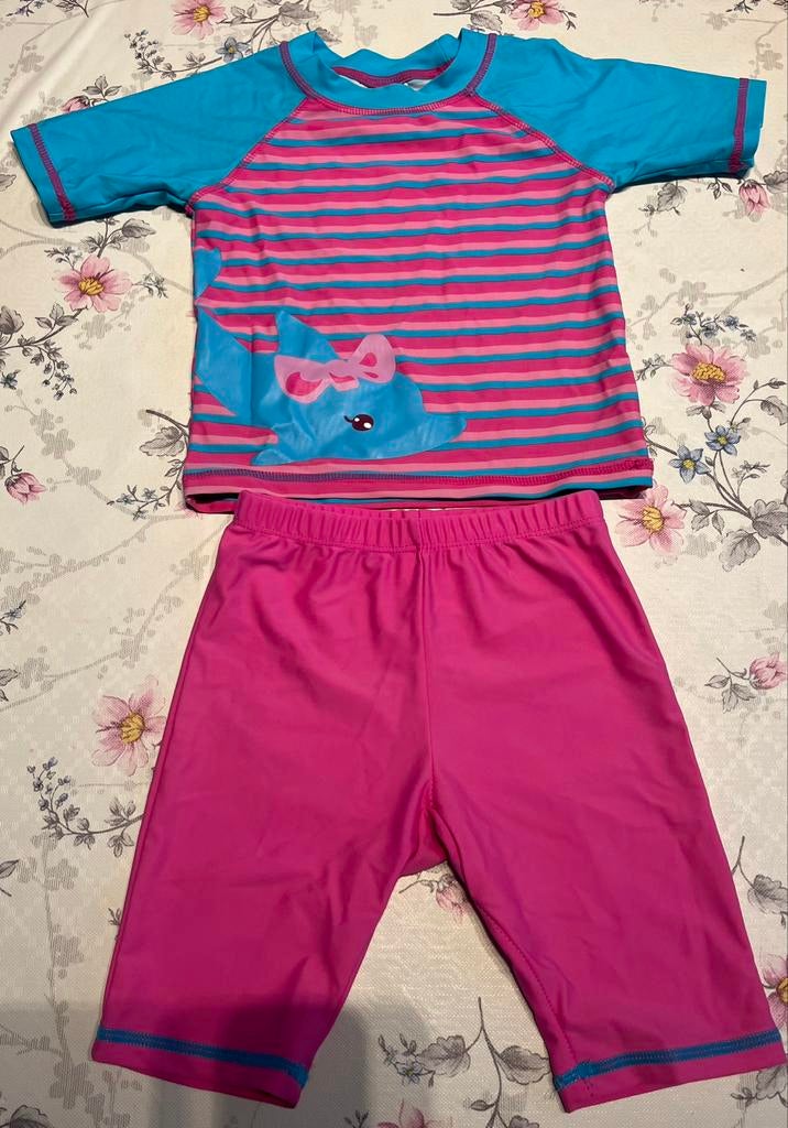 2-delig zwempakje maat 86/92, Kinderen en Baby's, Kinderkleding | Kinder-zwemkleding, Ophalen, Tankini, Meisje, Zo goed als nieuw