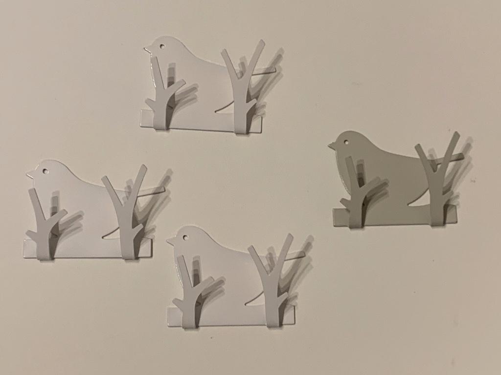 metalen design kapstokje vogel, Wandhaken, Nieuw, Ophalen of Verzenden, Minder dan 100 cm