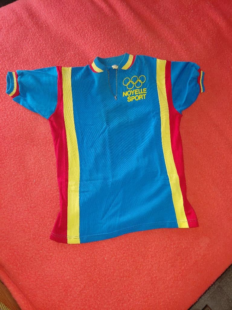Vintage Noyelle Sport Wielershirt - Retro Belgisch Design, Enlèvement ou Envoi, Utilisé, Vêtements