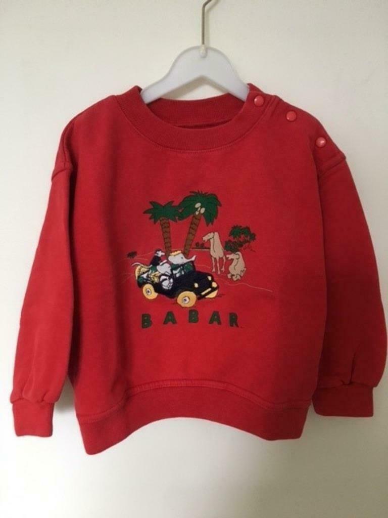 Sweatshirt BABAR, ligne Floriane, taille 2 ans, Enfants & Bébés, Enlèvement ou Envoi, BABAR, Garçon ou Fille, Pull ou Veste