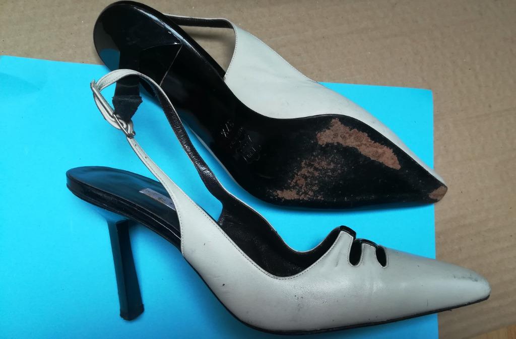 828* J. STONE super luxe - sandales beiges cuir sexy (37,5), J. Stone, Beige, Escarpins, Porté