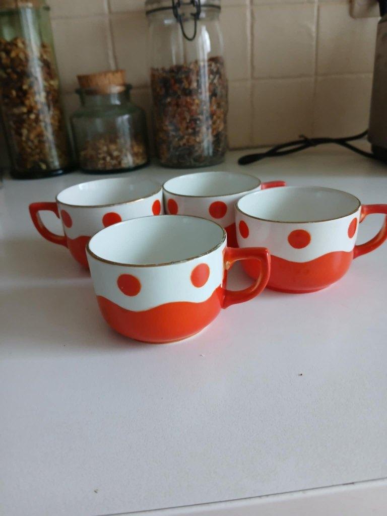 4 tasses anciennes digoin sarreguemines, Antiquités & Art, Antiquités | Céramique & Poterie, Enlèvement
