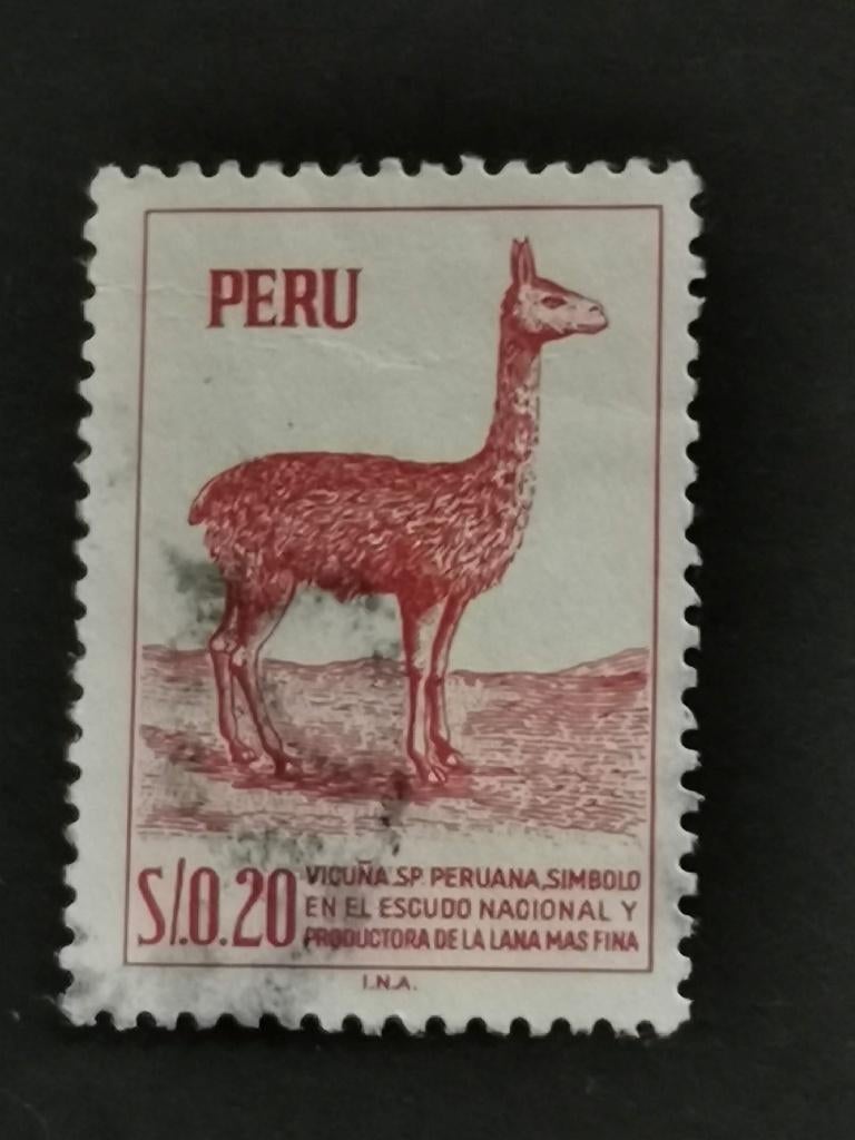 Peru 1967 - lama - inscriptie I.N.A., Ophalen of Verzenden, Gestempeld, Zuid-Amerika