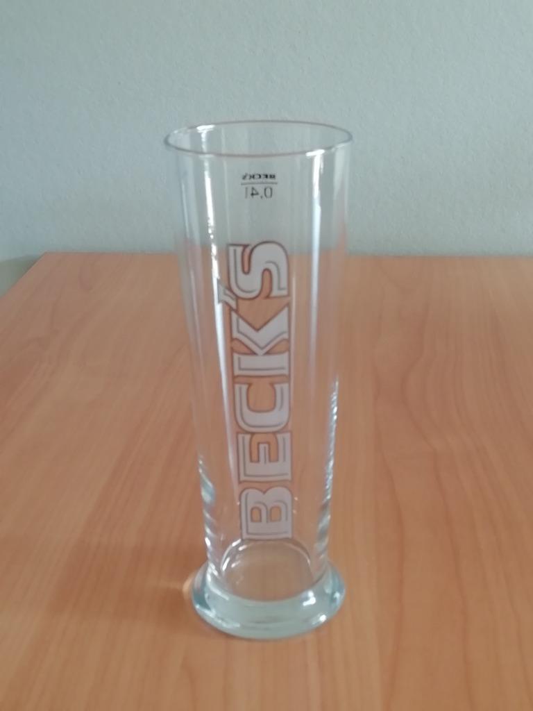 Beck's bierglas 0,4l, Verzamelen, Ophalen of Verzenden, Zo goed als nieuw, Glas of Glazen, Overige merken