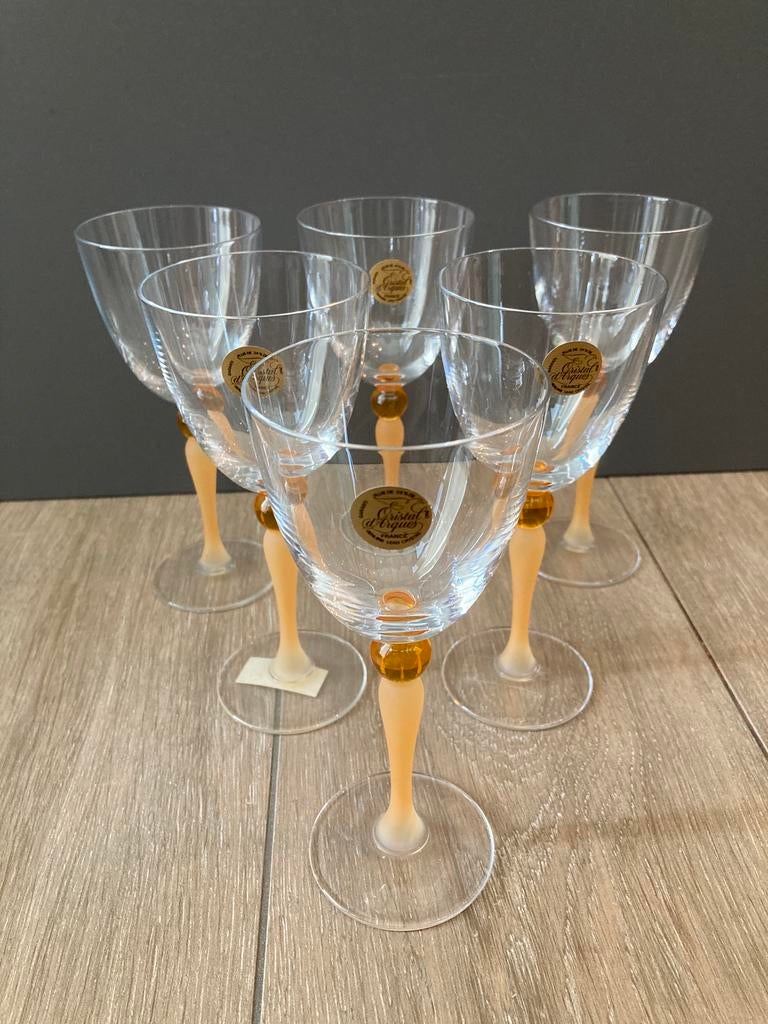 Verres à vin/à eau Cristal D'Arques Eden Passion vintage, Antiquités & Art, Enlèvement ou Envoi