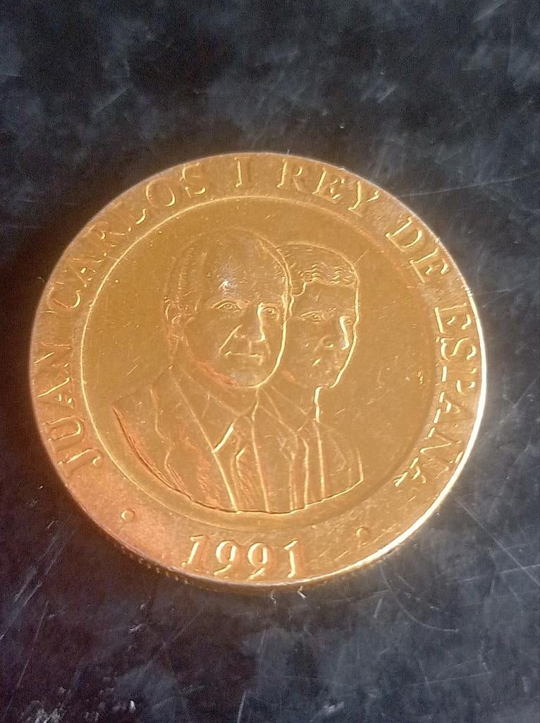 Monnaie 200 pesetas Espagne, Timbres & Monnaies, Enlèvement ou Envoi