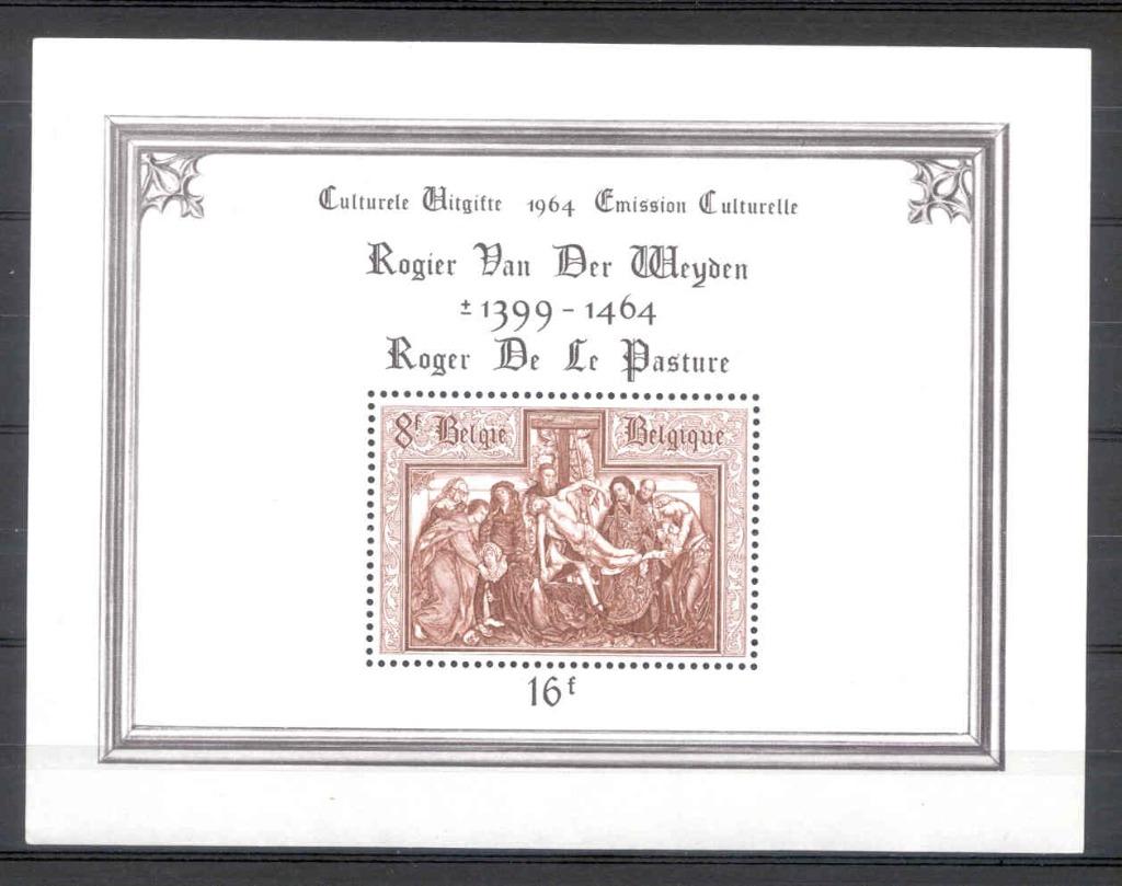 België 1964 Blok Rogier van der Weyden (deel 2) **, Postzegels en Munten, Verzenden, Orginele gom, Kunst, Postfris