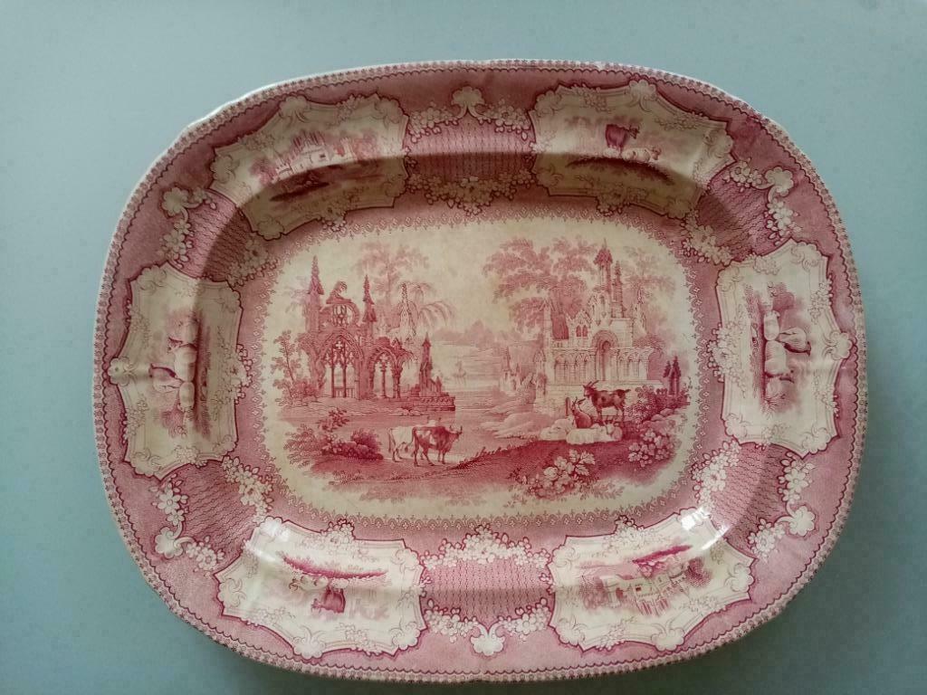 Een Engelse Spode / Arcadia keramische schaal 1830/40, Antiek en Kunst, Ophalen of Verzenden