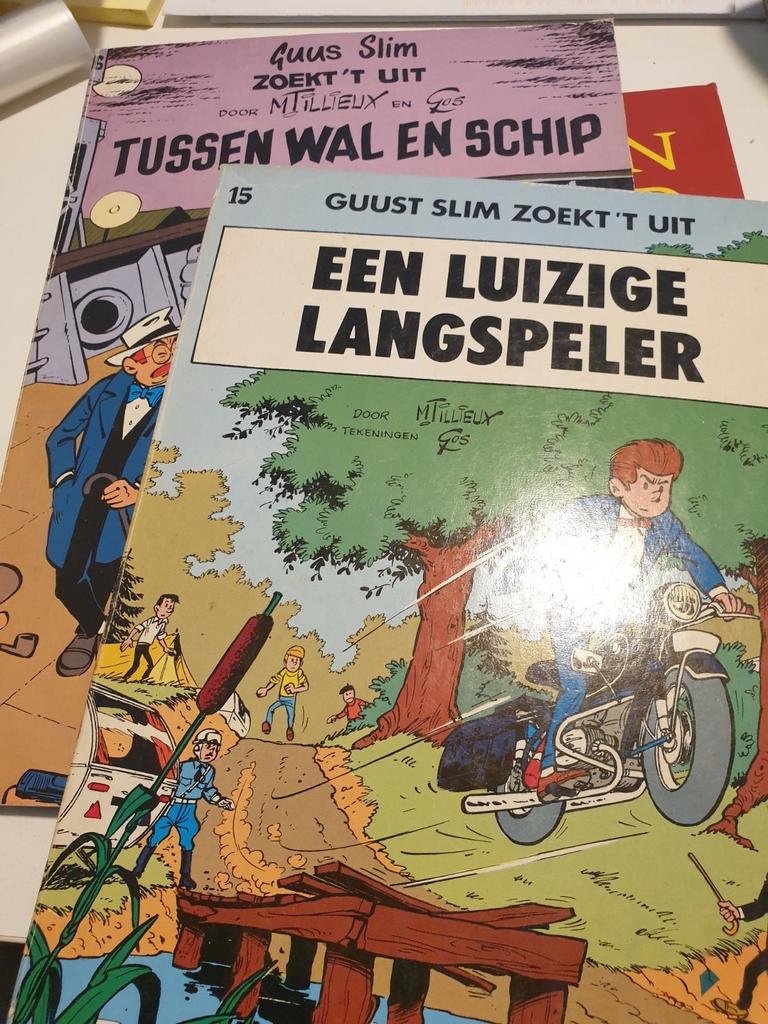 Guus Slim 15 & 16 Tillieux & Gos Dupuis Robbedoes weekblad, Enlèvement ou Envoi, Comme neuf