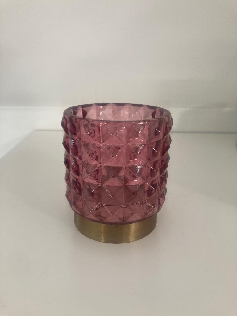 Roze theelicht, Moins de 25 cm, Autres couleurs, Comme neuf, Enlèvement