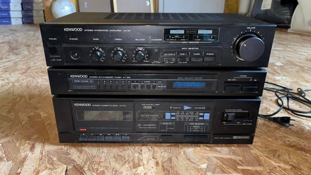Chaine Hi-fi Sony avec ampli Kenwood, Enlèvement, Utilisé, Lecteur CD, Sony