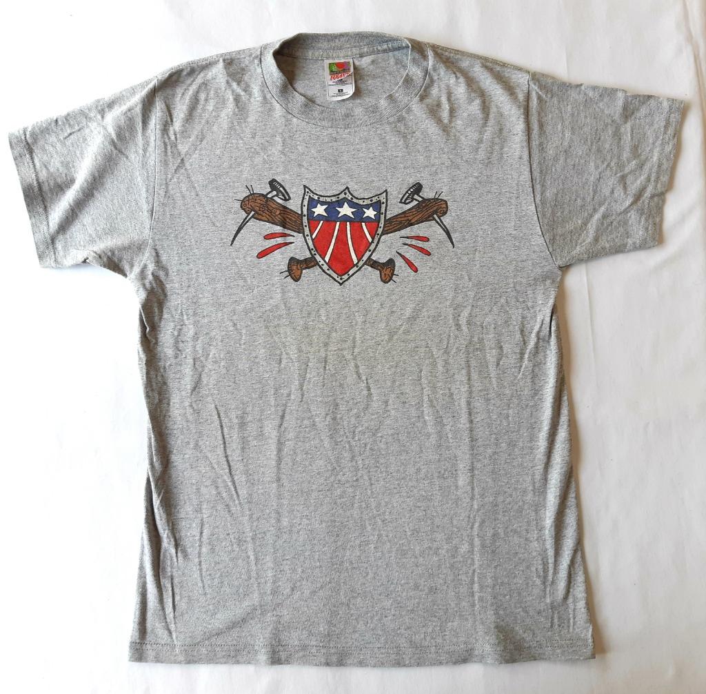 American Nightmare 2002 t-shirt hardcore/punkband, medium, Maat 48/50 (M), Fruit of The Loom, Ophalen of Verzenden, Grijs