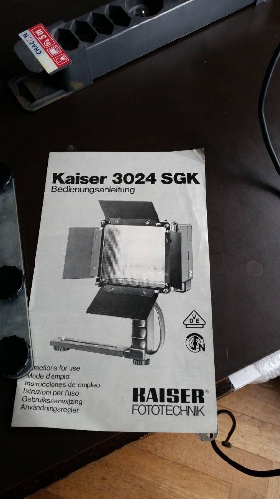 StudioLamp Kaiser 3024 SGK Reflektor 2x1000W + 2 lampes, Ophalen, Zo goed als nieuw, Lamp of Flitsset