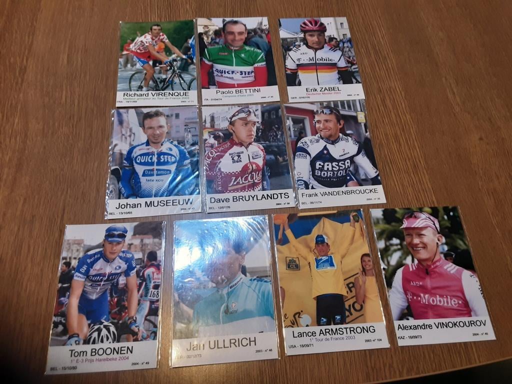 10 fotos van wielrenners, Verzamelen, Ophalen of Verzenden, Zo goed als nieuw