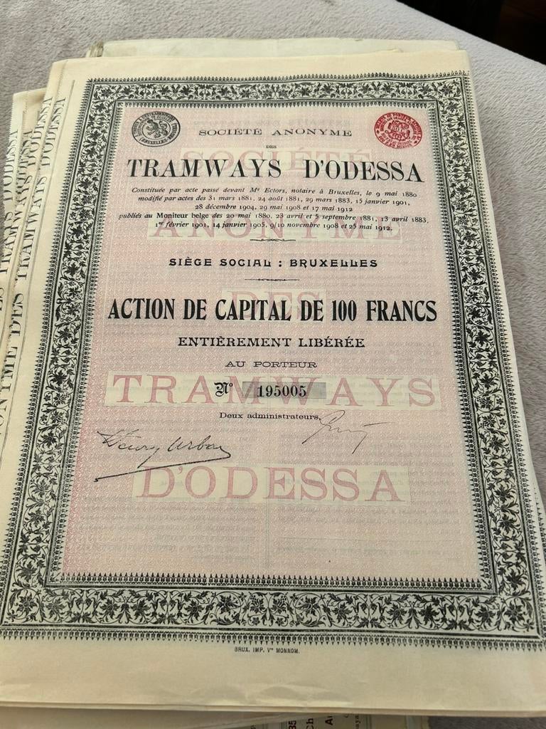 Titre boursier très ancien, Timbres & Monnaies, Actions & Titres, Action, Avant 1920, Enlèvement ou Envoi