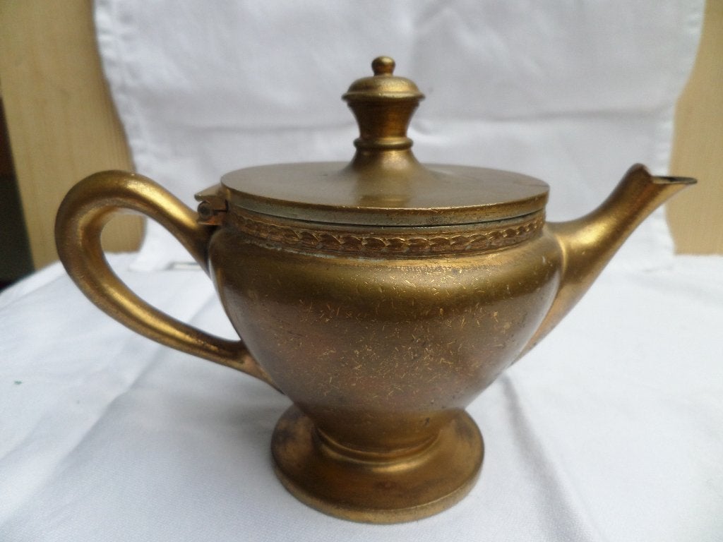 koperen theepot vintage, Ophalen of Verzenden, Koper