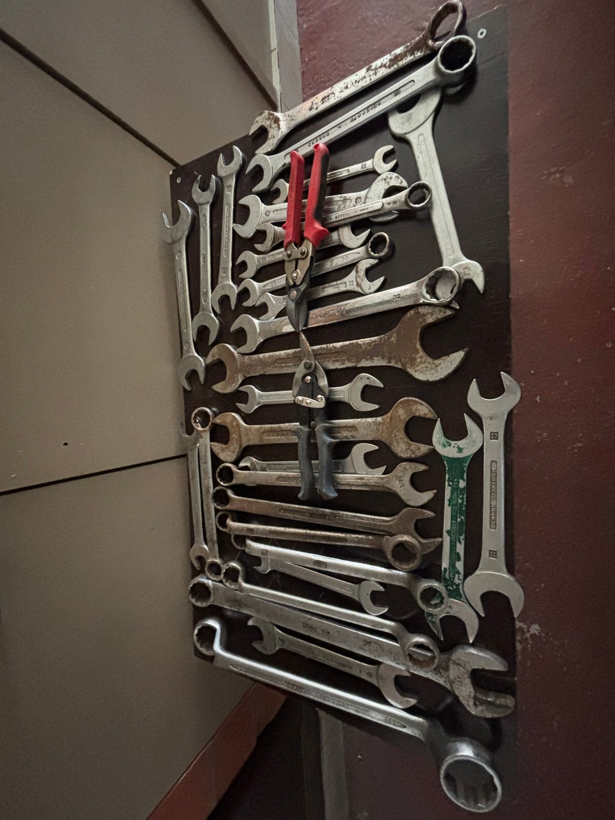 Lot ring- en steeksleutels + 2 plaatscharen, Doe-het-zelf en Bouw, Ophalen, Gebruikt