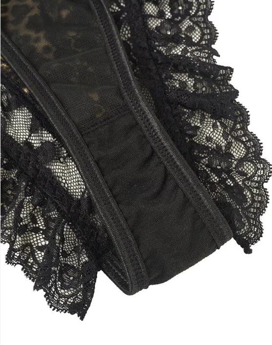 Vintage sexy kanten luipaardpatroon bodysuit, Ophalen of Verzenden, Overige kleuren, Body of Korset