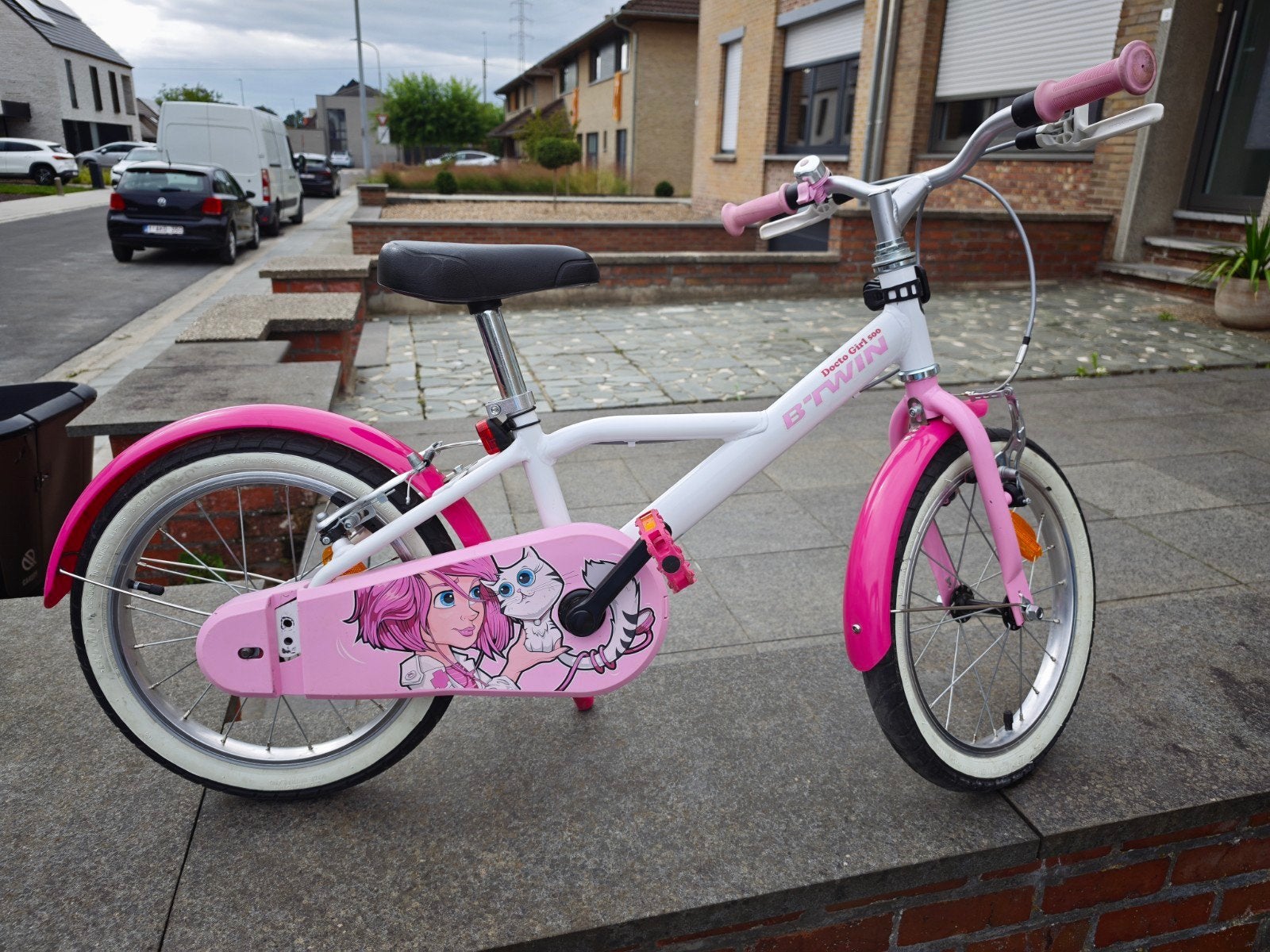b-twin 16 inch meisjes fiets docto girl 500, Fietsen en Brommers, Fietsen | Kinderfietsjes, Ophalen, Velgrem, Btwin Decathlon