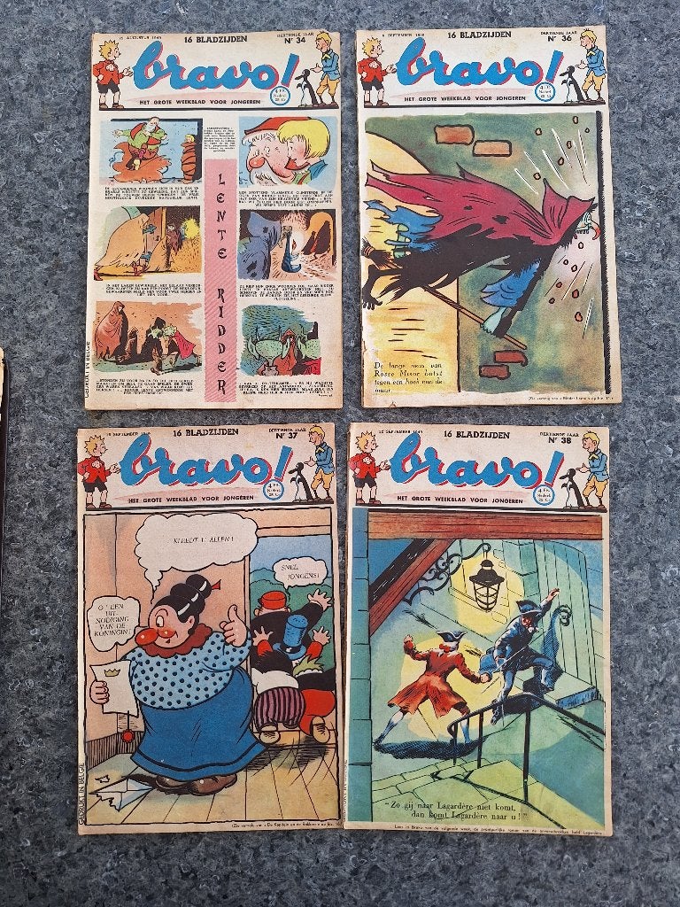 Saint-Ogan Bravo - 4 nummers 1949, Ophalen of Verzenden, Gelezen, Sport en Vrije tijd
