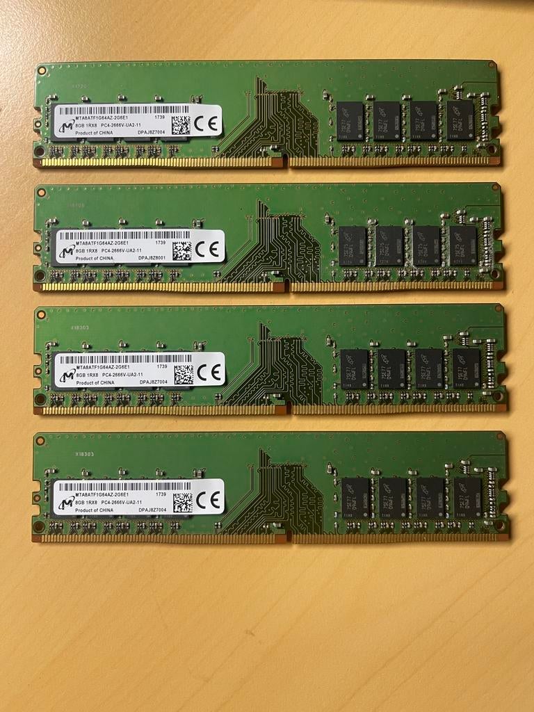 Desktop ddr4 ramgeheugen 32Gb, 32 GB, DDR4, Ophalen of Verzenden, Zo goed als nieuw