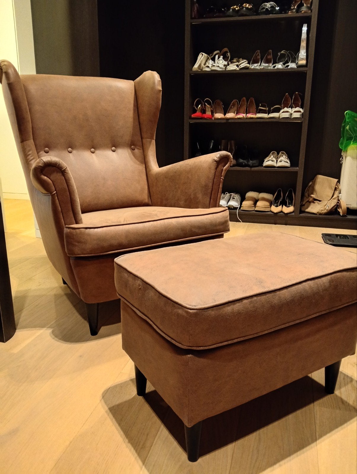 Een gezellige leren fauteuil (zo goed als nieuw), Enlèvement ou Envoi