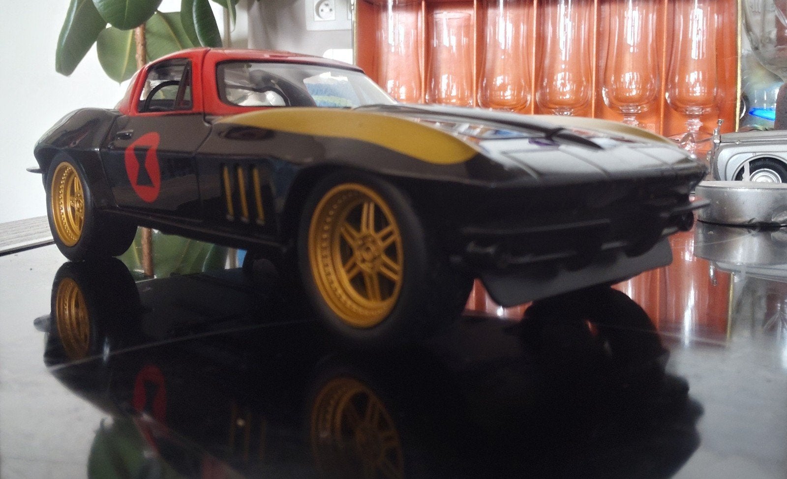 1/24 Jada Toys 66 Chevy Marvel Corvette, Ophalen of Verzenden, Jada