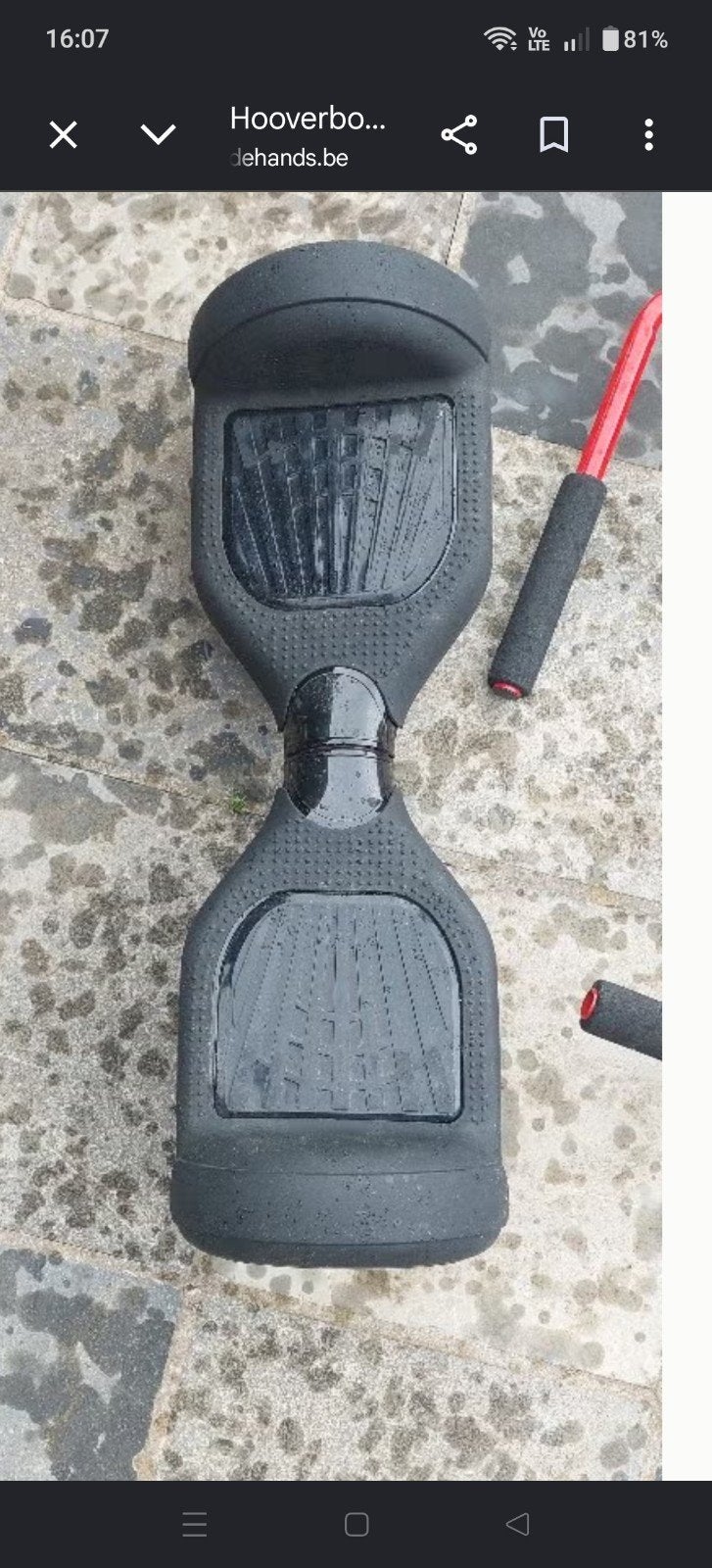 hoverboard met kart, Ophalen, Zo goed als nieuw