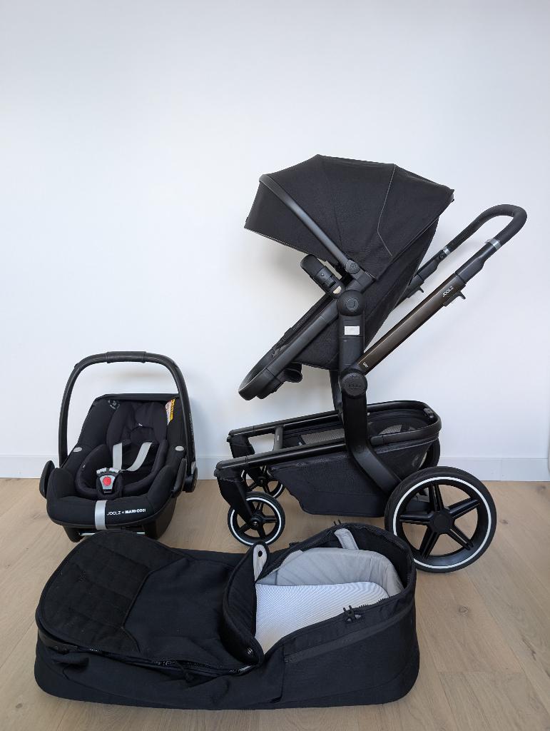 Joolz Day+ Brilliant Black 3-in-1 kinderwagen, Kinderen en Baby's, Kinderwagens en Combinaties, Verstelbare duwstang, Zo goed als nieuw