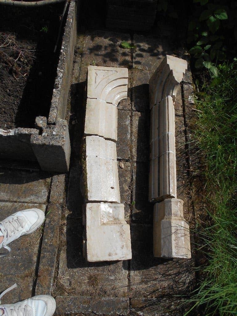 gratis 2 x schouwpilaster zuilen, Ophalen, Gebruikt