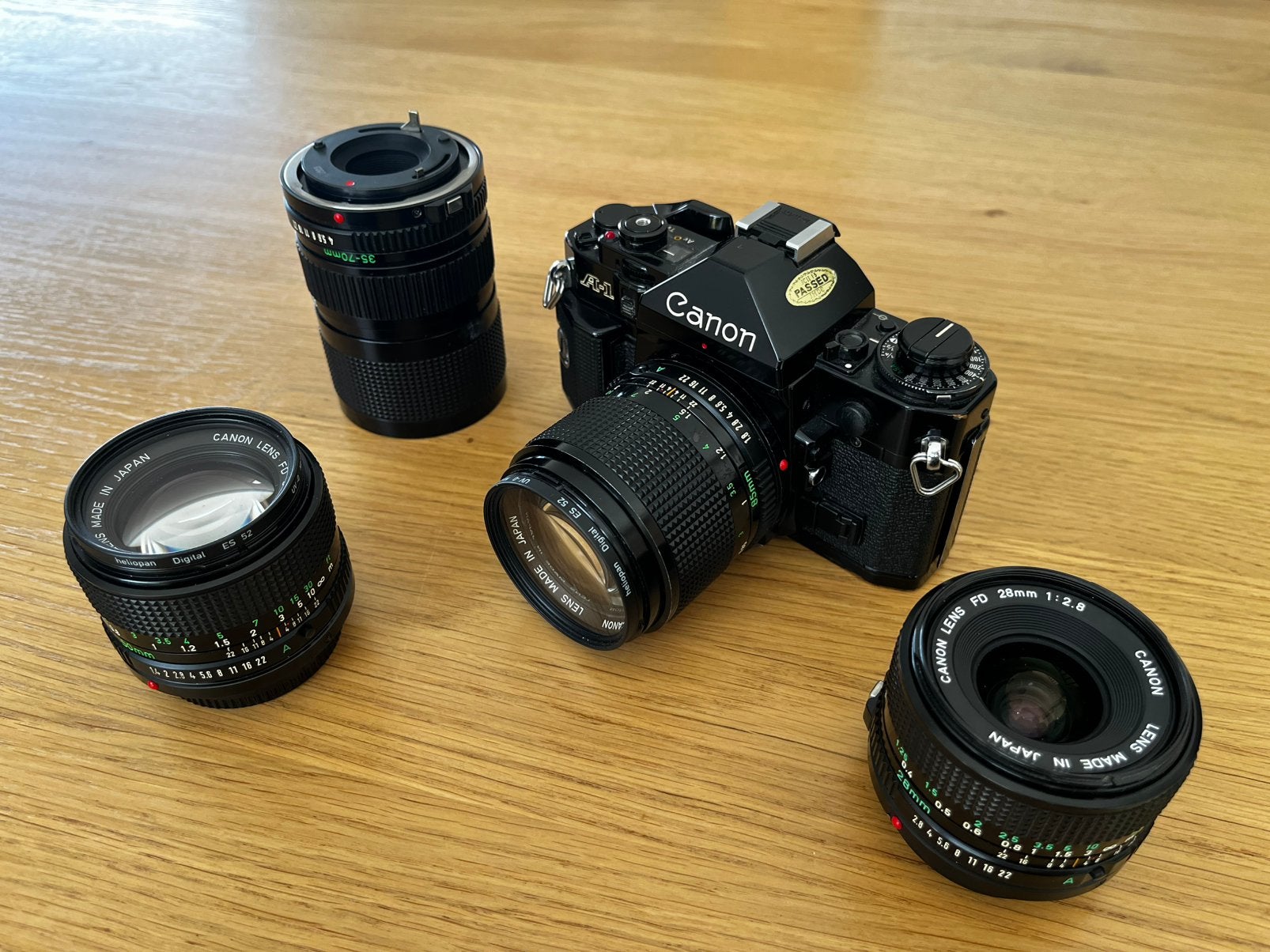 Canon A-1 avec 4 objectifs, Enlèvement ou Envoi, Utilisé