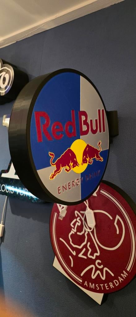Belle boîte à lumière Red Bull, panneau d'affichage double f, Enlèvement ou Envoi, Neuf, Table lumineuse ou lampe (néon)
