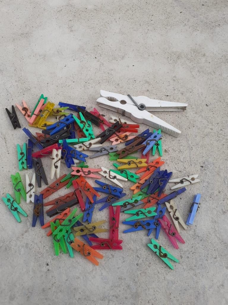 Kleine wasknijpers/spelden, Ophalen, Gebruikt
