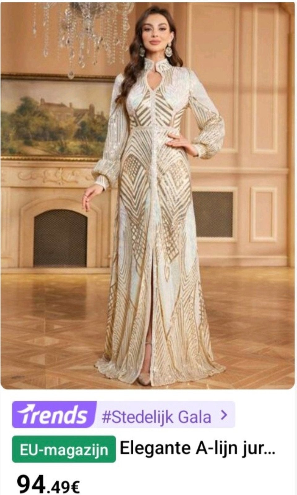 Feestkleed, 1 keer gedragen., Kleding | Dames, Ophalen of Verzenden