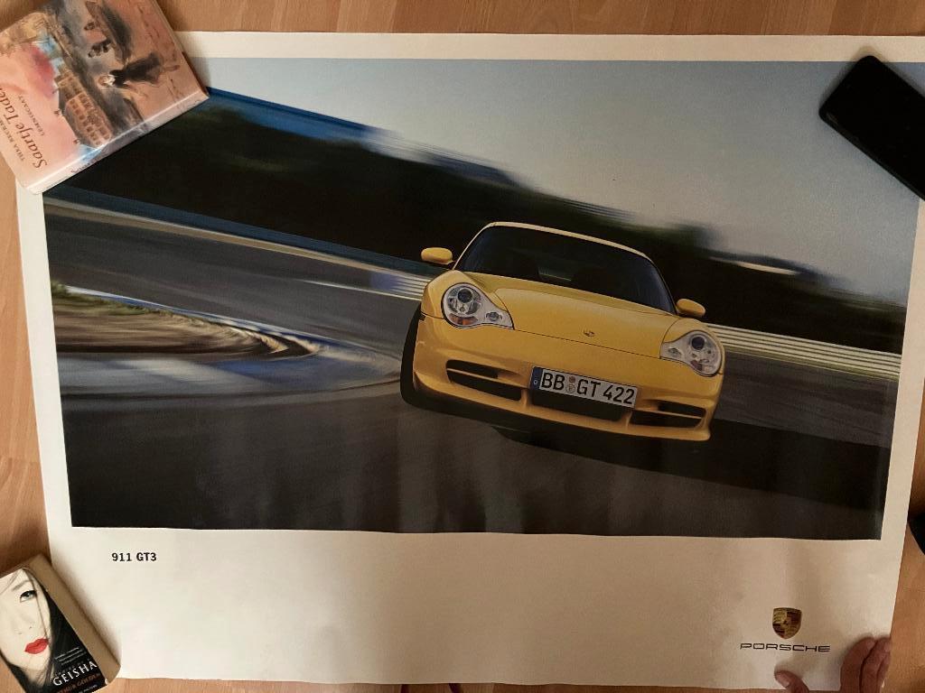 Poster Porsche grand format, Enlèvement ou Envoi, Utilisé