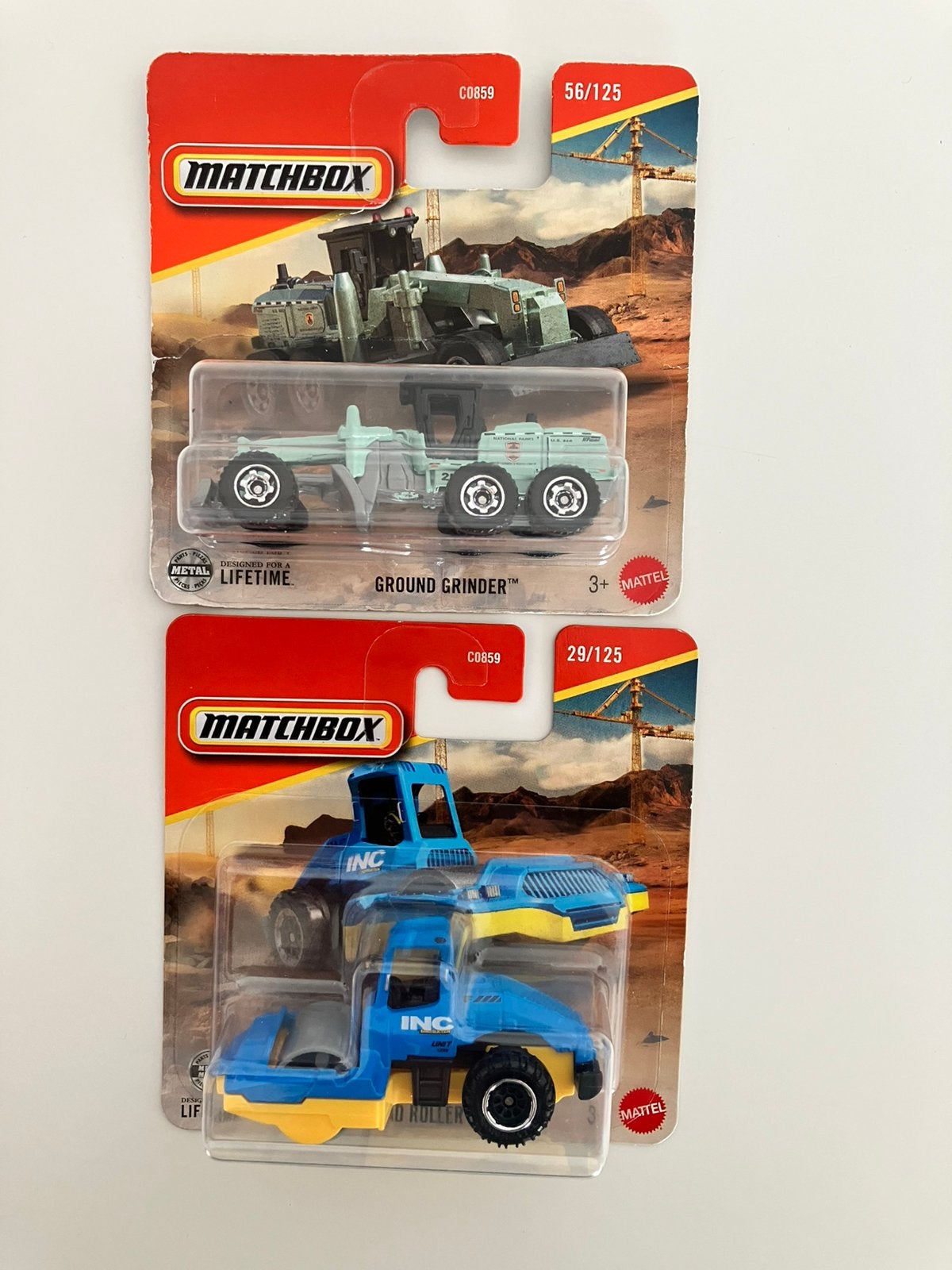 Matchbox Bouwvoertuigen – 2 modellen, Enlèvement ou Envoi, Neuf
