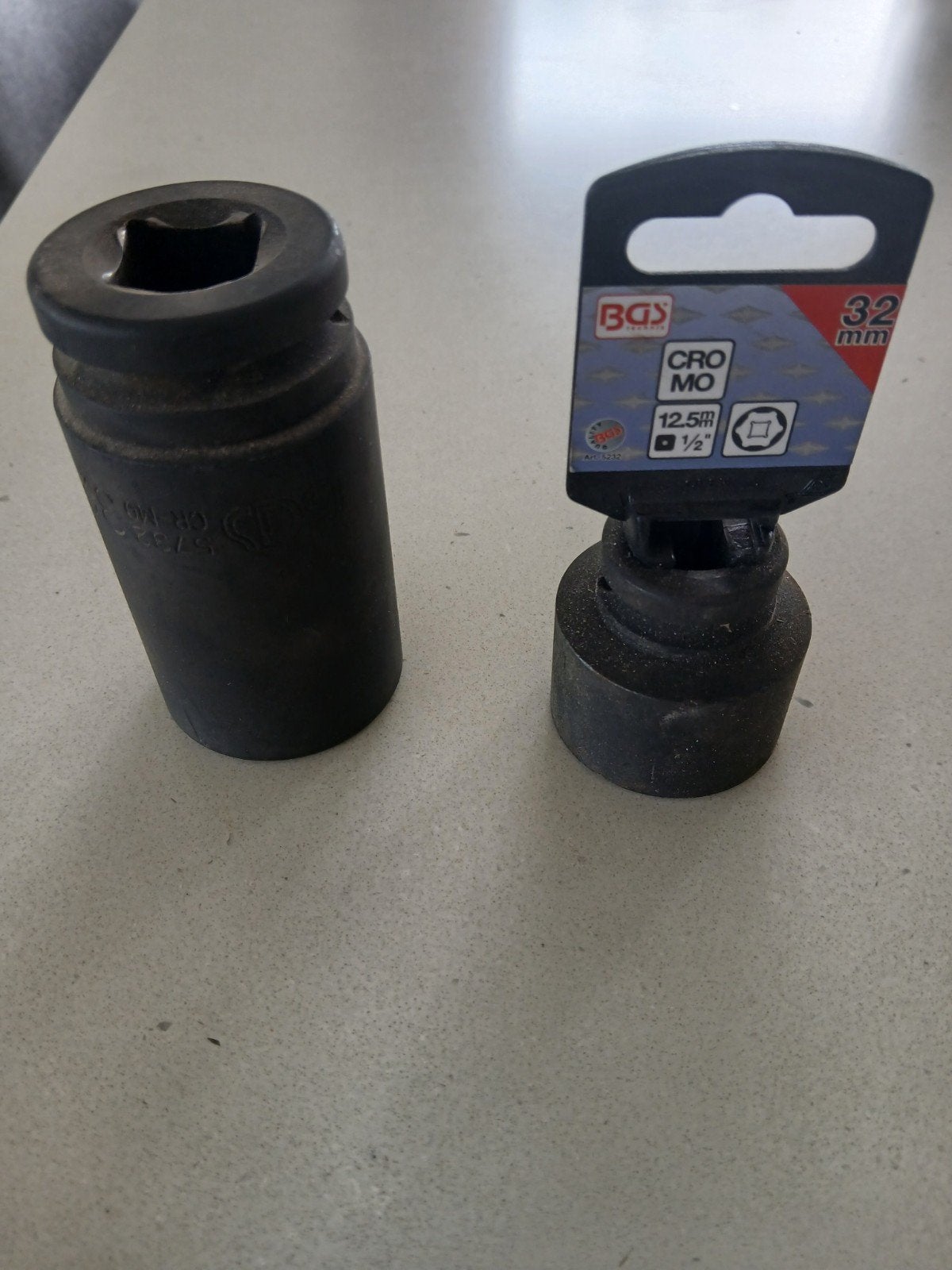 Dopsleutel 32mm, Ophalen