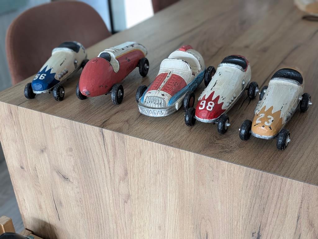 Vintage houten race auto's jaren 70/80, Enlèvement
