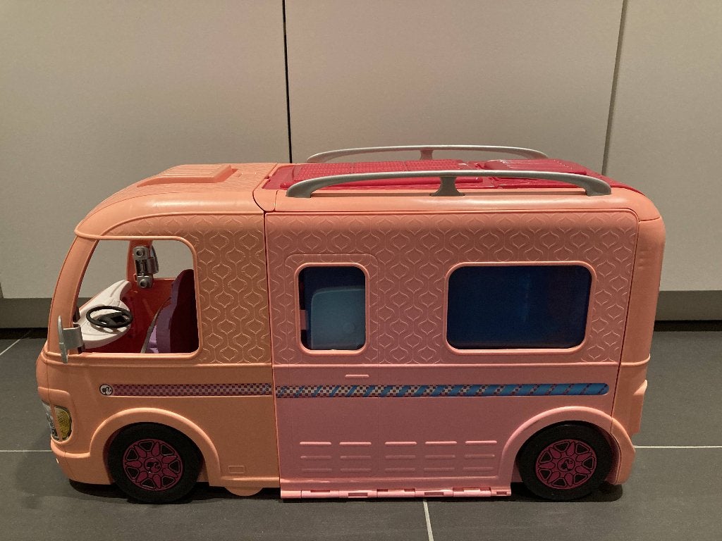 Barbie 3 in 1 Droomcamper Speelset, in hele goede staat!, Kinderen en Baby's, Speelgoed | Poppen, Gebruikt, Barbie, Ophalen