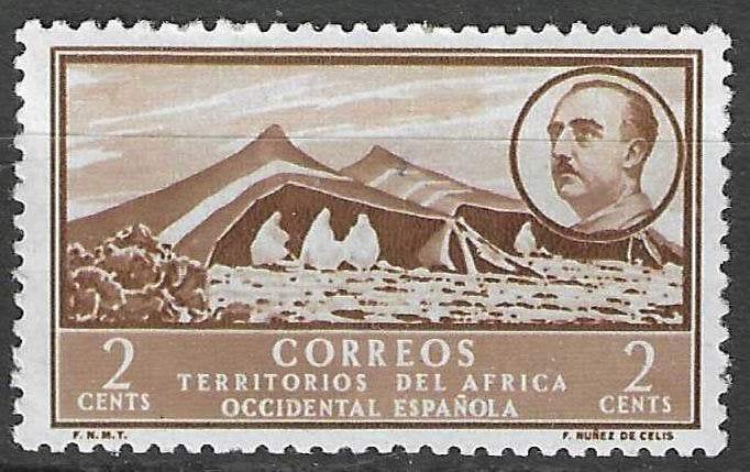 Spaans West-Afrika 1950/1951 - Yvert 2 - Nomaden (PF), Verzenden, Postfris